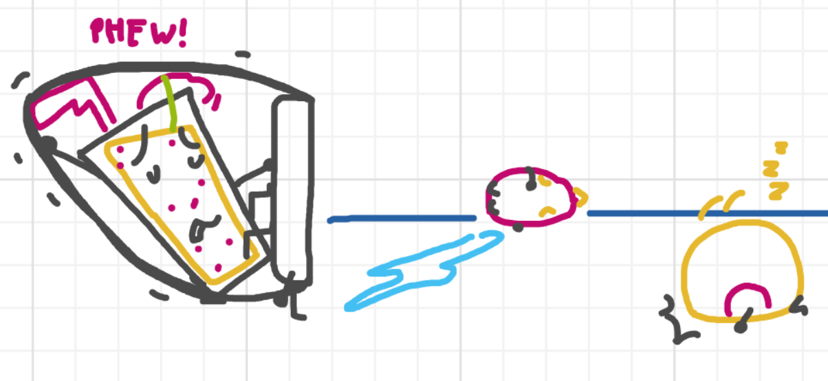 A panel from What's The Point, episode five of the Board Boards object show by Furretwalk/WalkingFurret.